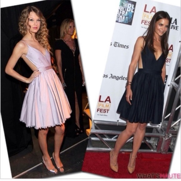 CONTRARIAN Lilac Light Purple Barbara Bibb V Neck Backless Formal Mini Dress - Picture 1 of 13